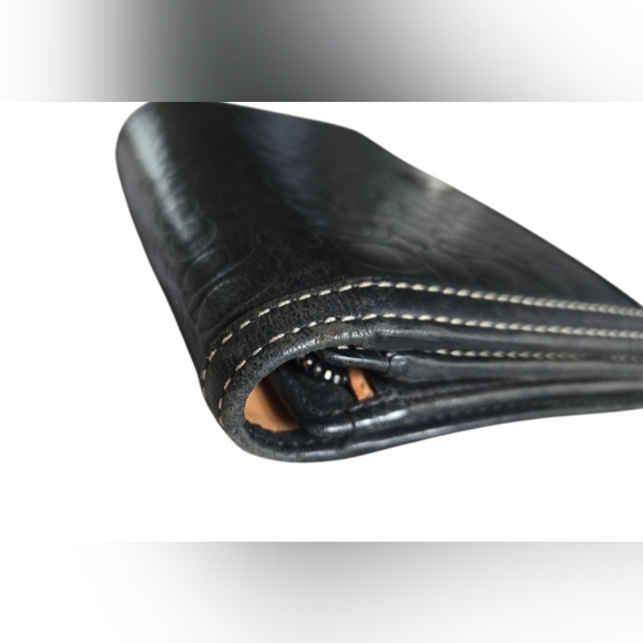 Coach Black Embossed Leather Wallet - Picture 3 of 11